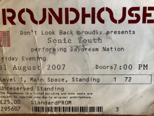 Sonic Youth ticket